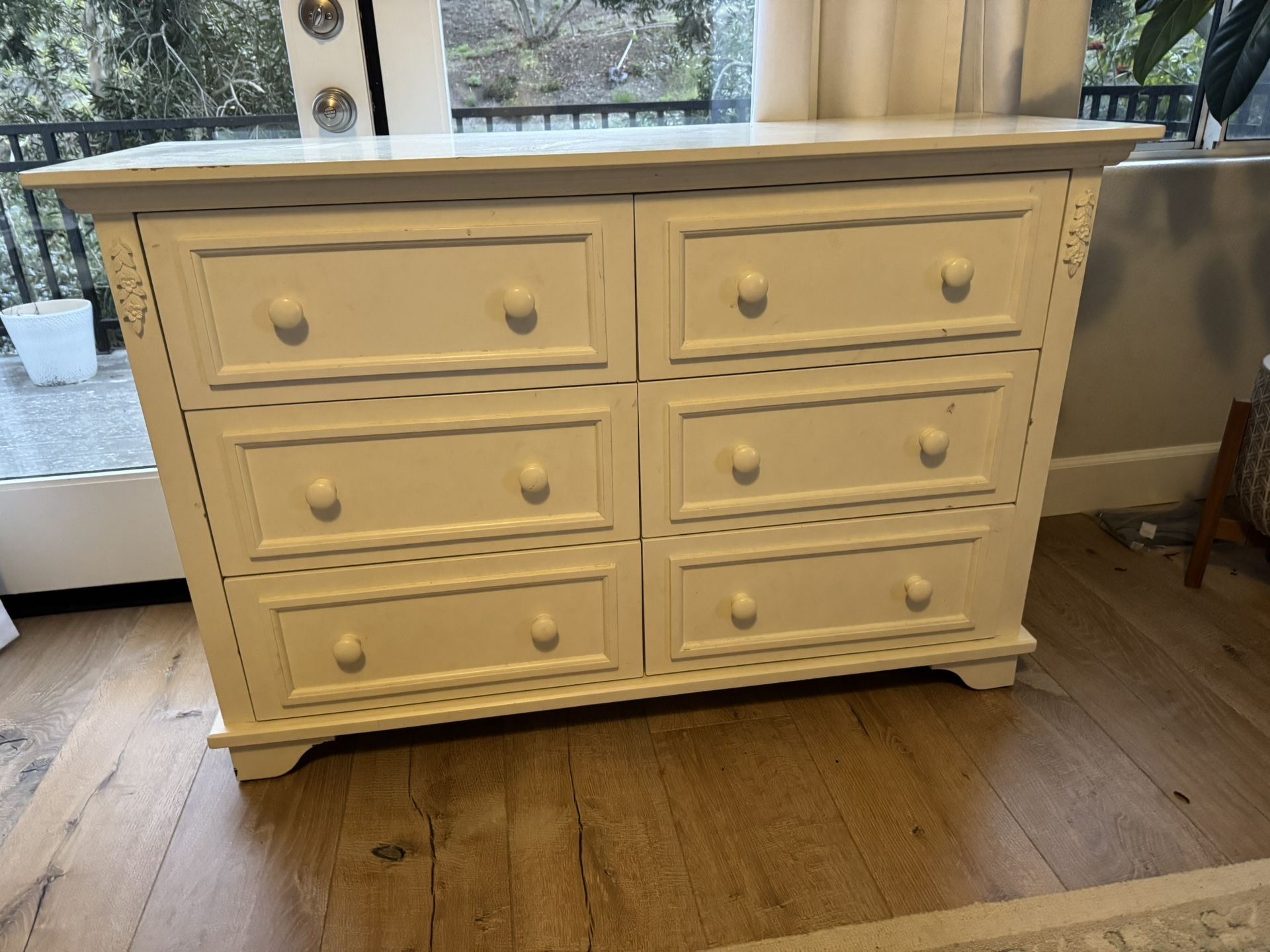 Solid Wood White Dresser