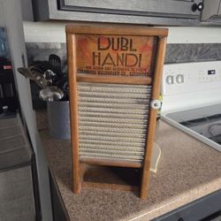 Vintage DUBL HANDI Washboard Hanging Cabinet 
18" high 9" wide