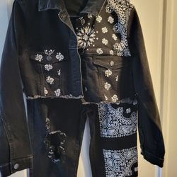 Denim High Rise Pants & Jacket