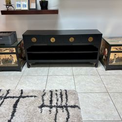 Wooden Asian Style Console Table, 60”L X 15”Deep X 29”high