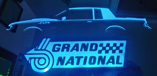 Grand National Etched Lighted Mirror