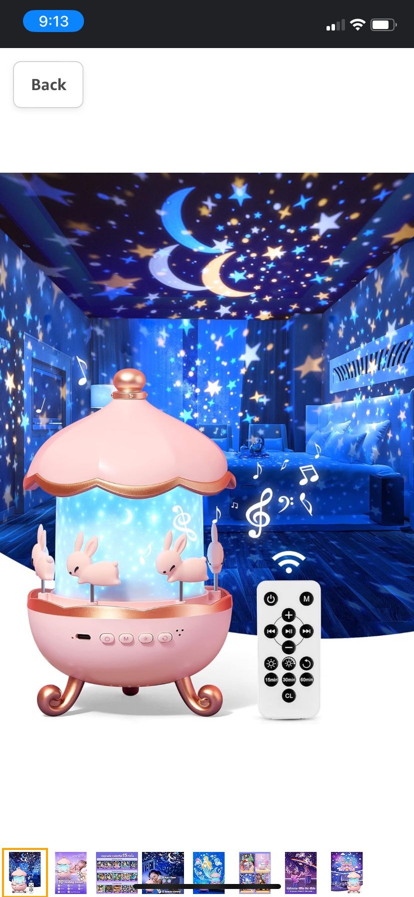 Cute Bunny Projector Night Light