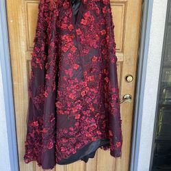 Handmade Heavy Sequin Rhinestone Hooded Cape Cloak Beaded Floral Costume