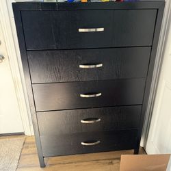 Black Dresser With Silver Handles