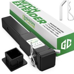 GrdnCare Heavy-Duty 12" Trailer Hitch Extender For 2-Inch Receiver, Alloy Steel Trailer Hitch Extension Support 3,500 GTW/350 Tongue Weight | Pin, Cli