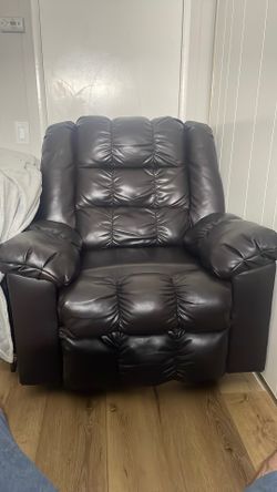 Genuine soft leather recliner