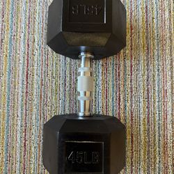 45 Lb BalanceFrom Rubber Encased Hex Dumbbell