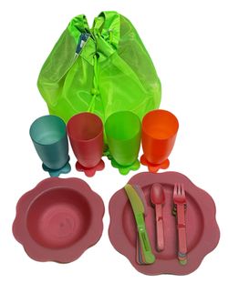JCPenny 25 piece picnic set, set of 4, multicolored, NEW