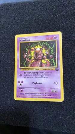 Pokémon Mewtwo Promo #14 Black Star 1999 Vintage LP