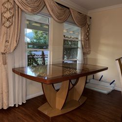 Solid Wood Dining Set w/ 8 Chairs