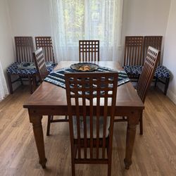 Wood Dining Table With Chairs