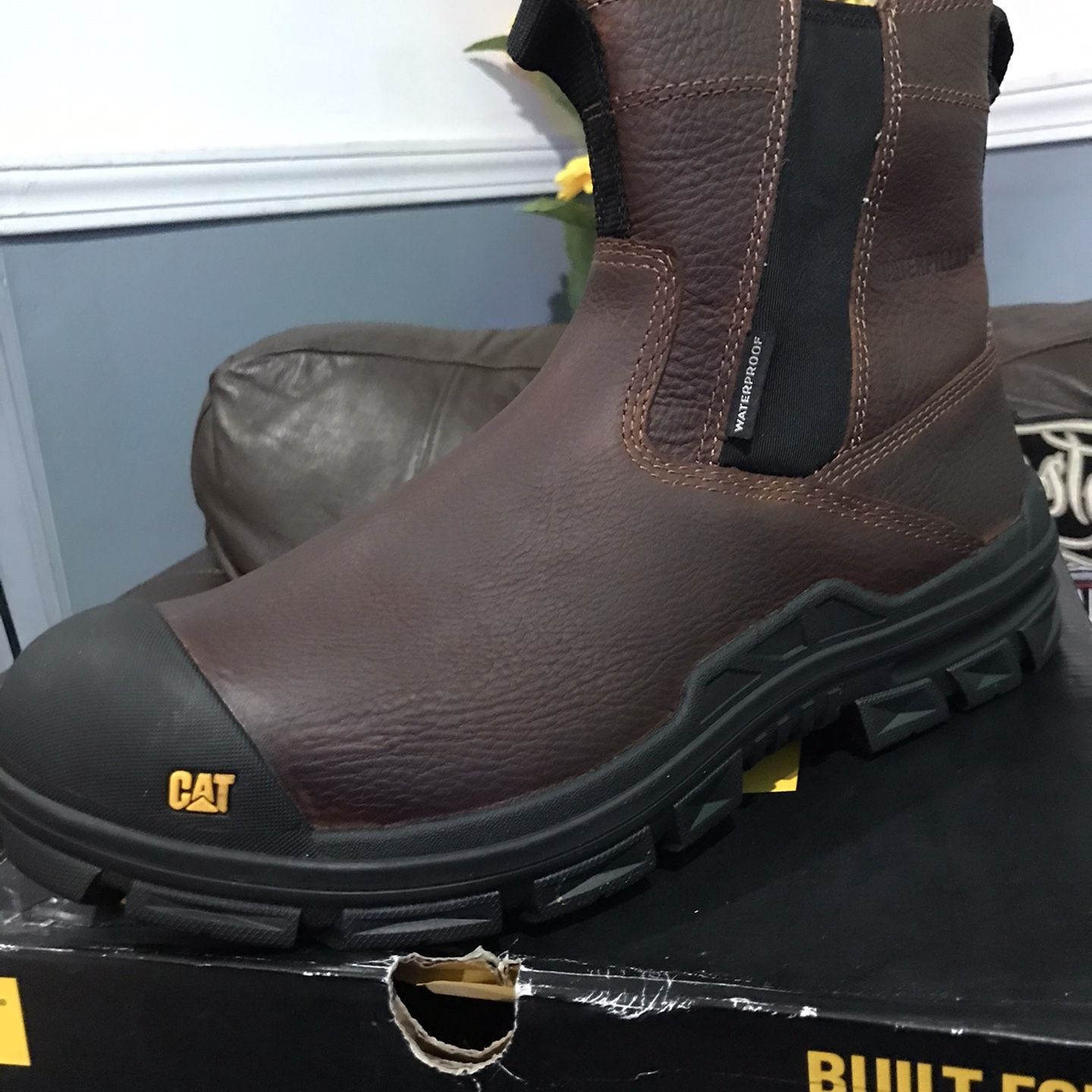 Work Boots 🥾//Caterpillar Throttle Nano Toe WP (Men's)size (11.5)(12)