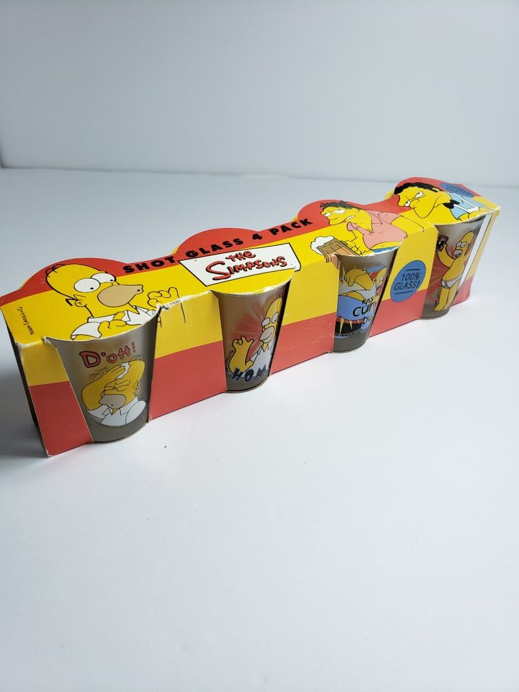 The Simpson's 4 pack shot glasses (Matt Groening) 1999