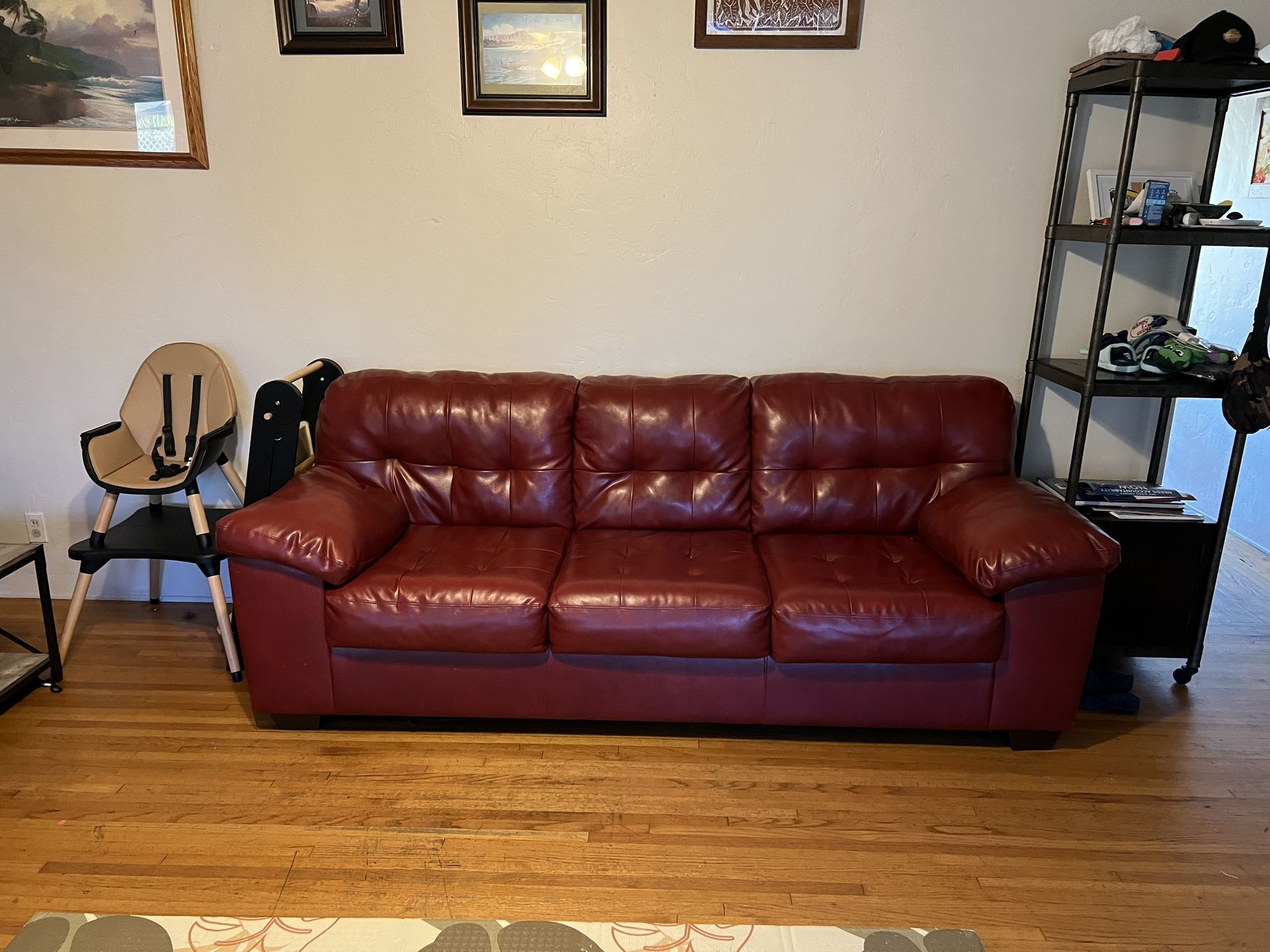 Red Leather Couch