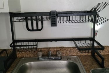 Over the sink dish rack