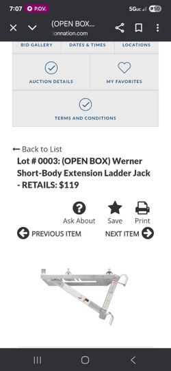 Warner Short Body Extention  Ladder Jack
