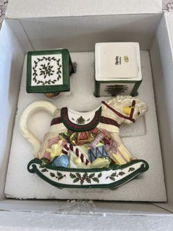 REDUCED Spode Rocking Horse Creamer and Jack-in-the-box Sugar Box 