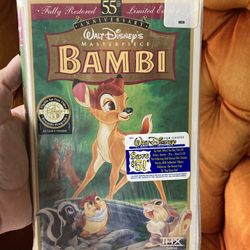 Bambi 55th Anniversary Walt Disney’s Masterpiece VHS Brand New Sealed (read The Description)