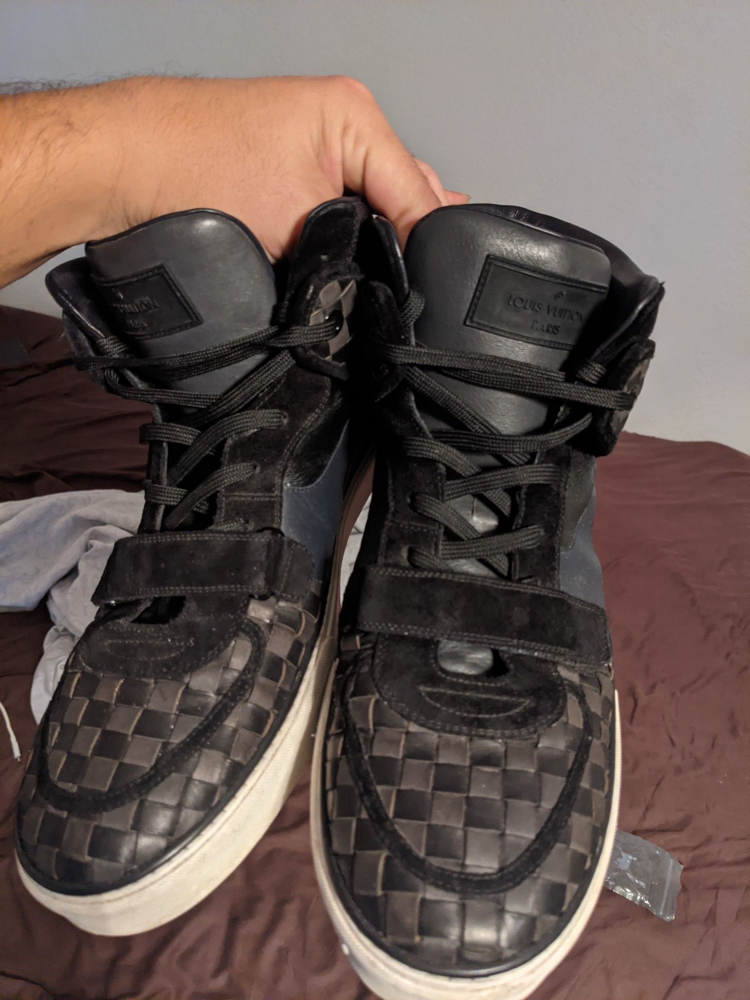 Louis Vuitton Men's Black Damier Graphite Match Up Sneaker Size 11 for Sale  in Atlanta, GA - OfferUp