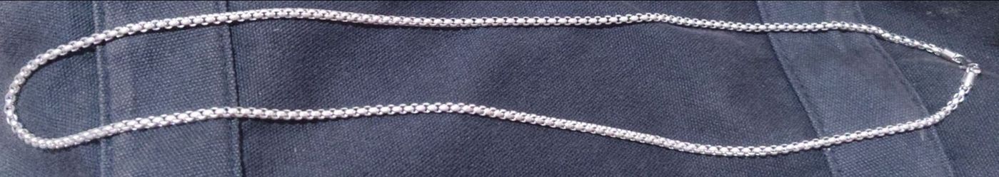 .925 Sterling silver 24 inch 3mm round box chain