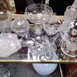 Clear Blown Glass ,Cut glass, Waterford Crystal