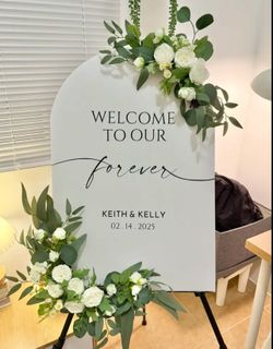 Elegant Artificial Wedding Arch Flower Decoration, for Welcome Sign