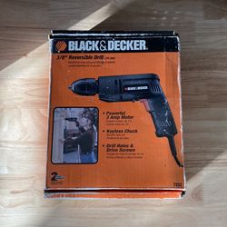 Black & Decker Reversible Corded Drill - Black (3/8”) (Model 7252)