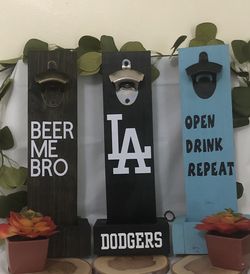 Wood Wall Mount Bottle Opener
