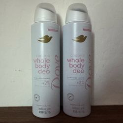 Dove whole body deodorant spray bundle