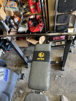 Weight Lifting Bench With Standard Bar