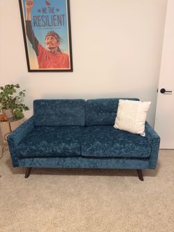 Joy Bird Loveseat (Teal/Peacock) Like New