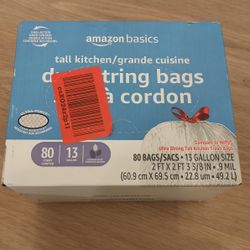 Draw String Tall Kitchen Bags , 13 Gallon 