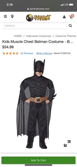 Kids muscle chest Batman costume size m
