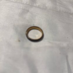 Titanium Gold Lined Ring