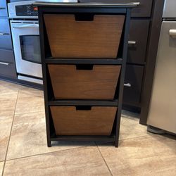 Pier 1 Import Storage Cubby. Solid item. Plenty of storage.  30”h X 13”d X 17.5”w. A few scuffs 