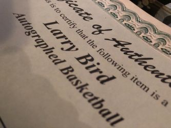 Larry Bird Autographed Signed Memorabilia Spalding Basketball