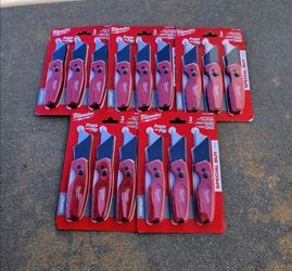 Milwaukee 3 Pack Fastback Compact Folding Lot of 5 packs (New 15 Total)