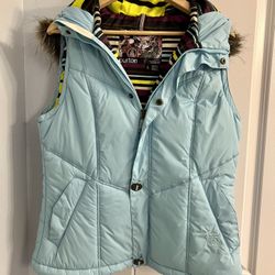 Burton Womens Hood Vest With Fur - Size L