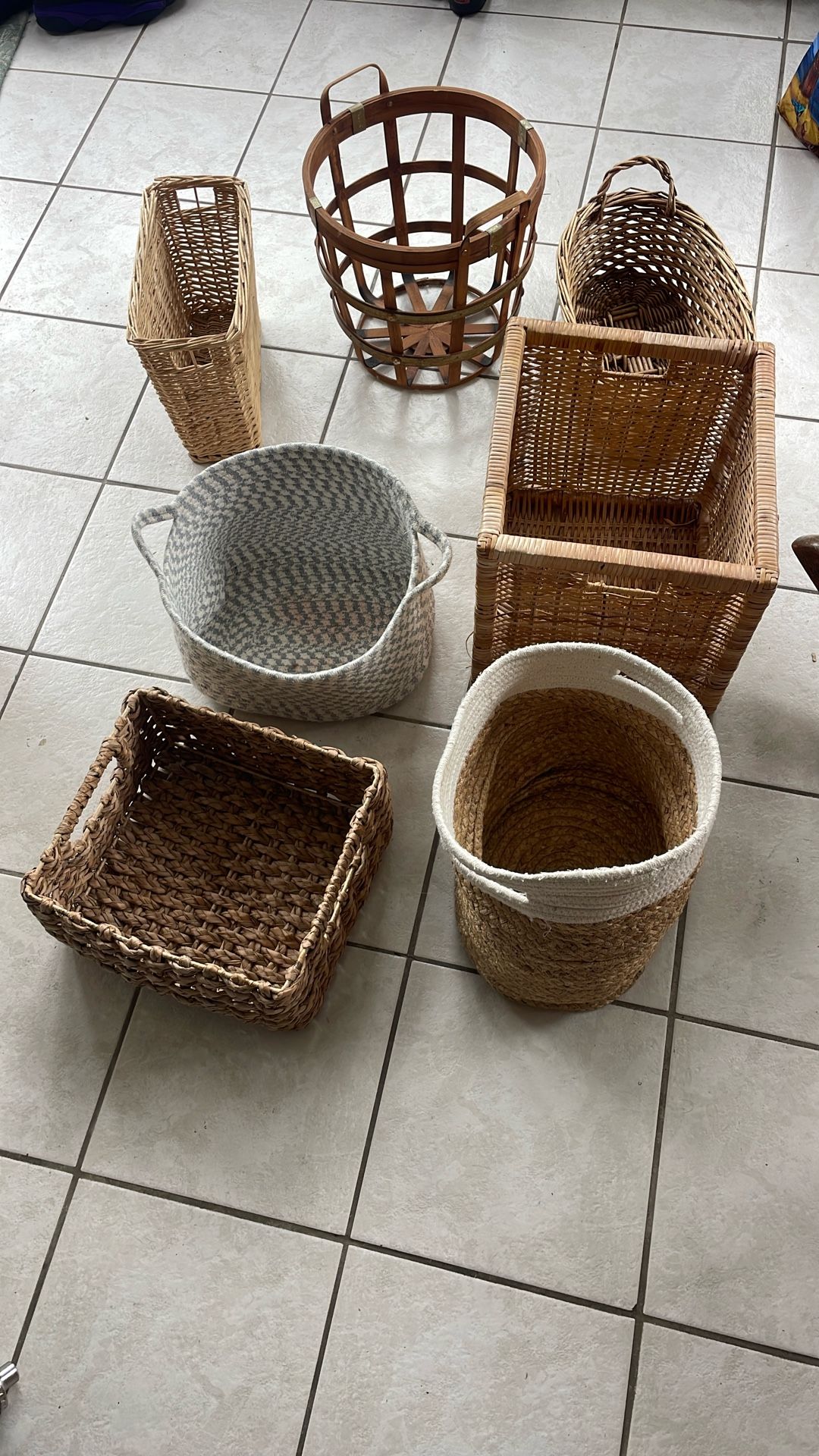Wicker And Rope Containers