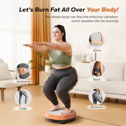 MERACH - Foot Massager Vibration Plate Exercise Machine, Helps Relieves Leg Fatigue - Orange