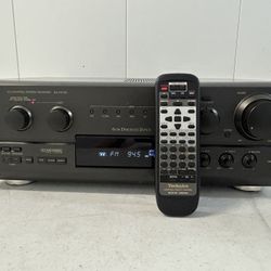 Technics SA-AX720 AV Control Stereo Receiver With Remote Tested Working 100 watts per channel Dolby Digital DTS Pro Logic Decoding 