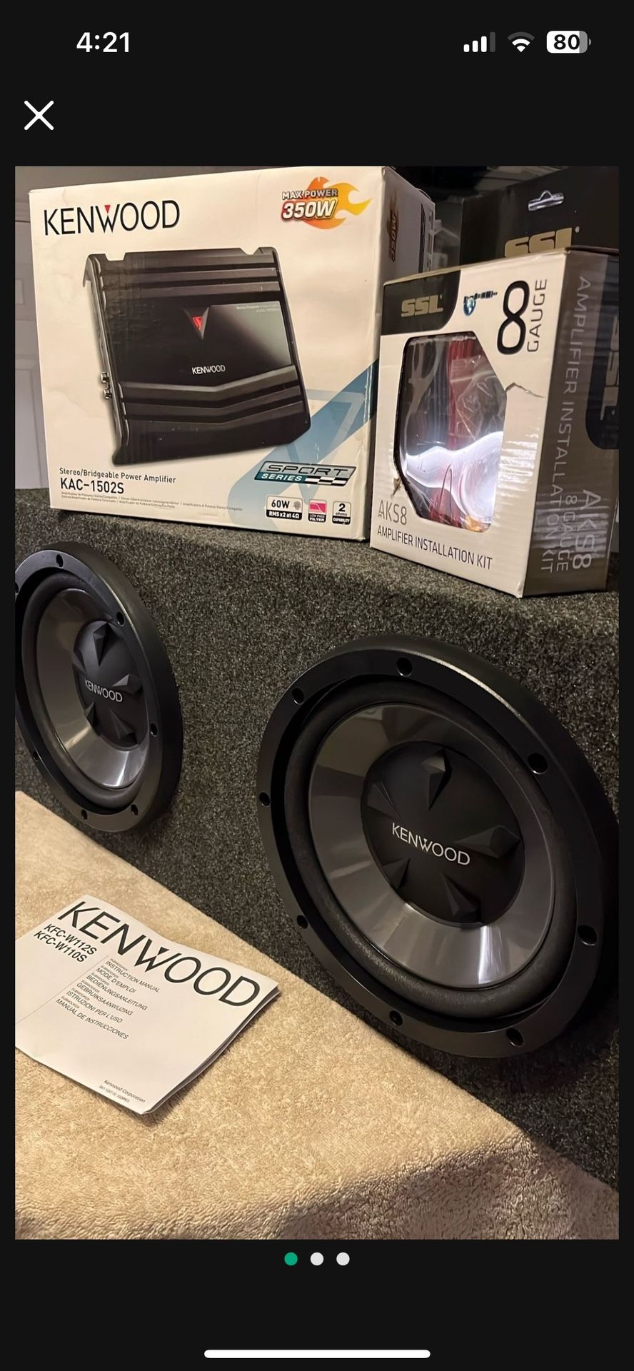 New Basic Kenwood 10” Dual Subwoofer Package