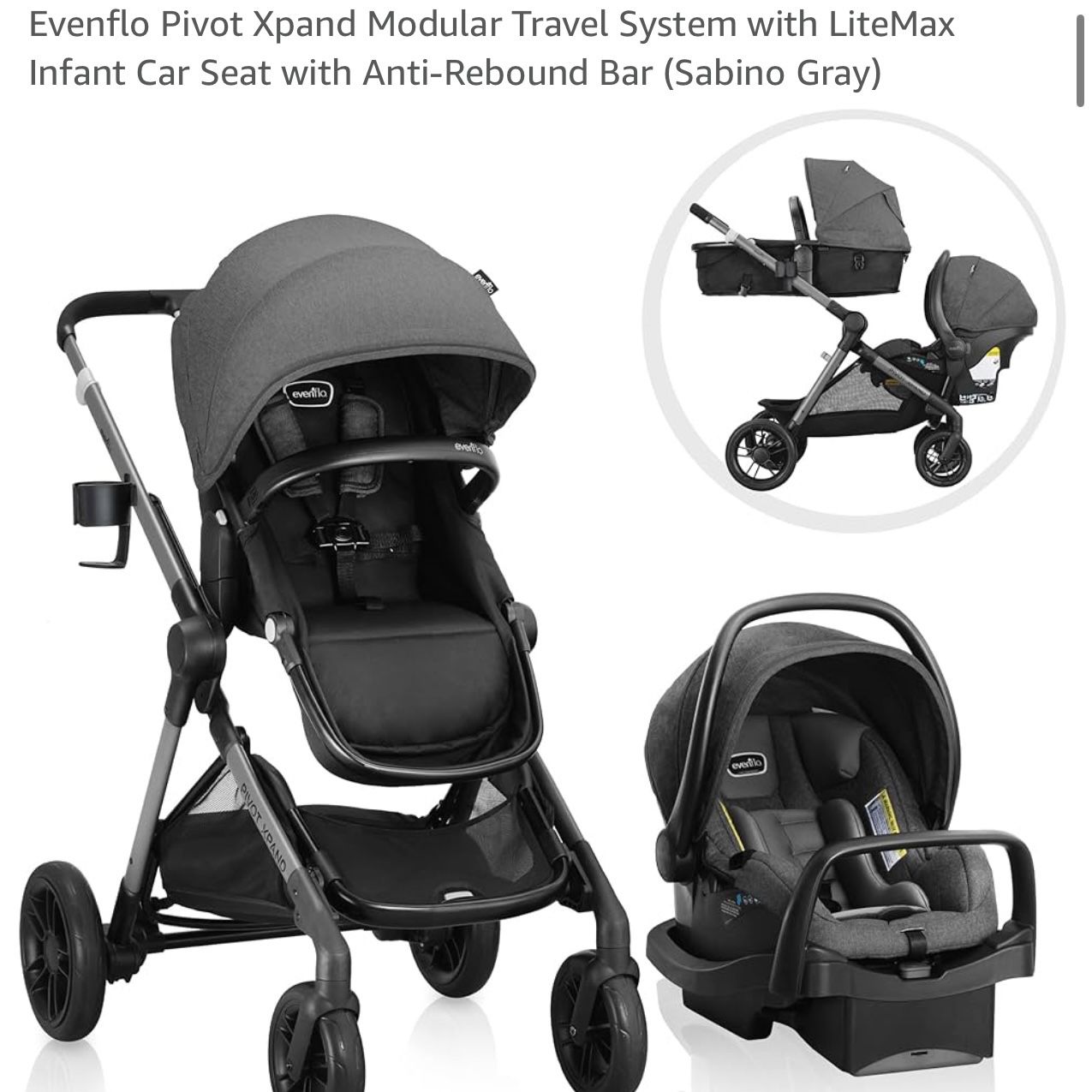 Evenflo Pivot Xpand Modular travel System With lite Max carseat