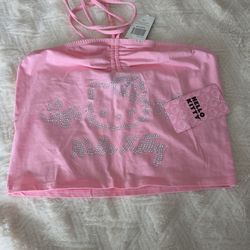 Hello Kitty Crop bling top