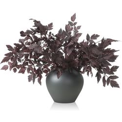 6 Pack Artificial Cimicifuga Plant Leaf Spray Faux Plum Cimicifuga Ramosa Leaf