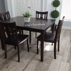 Beautiful dark espresso kitchen table