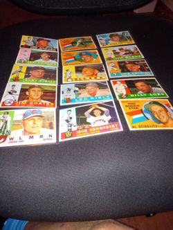Vintage 1960 Topps Baseball card lot -EX with high numbers (2)