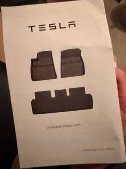 3 brand new Tesla Weather-Tech Floor Mats (still in the sealed boxes)
