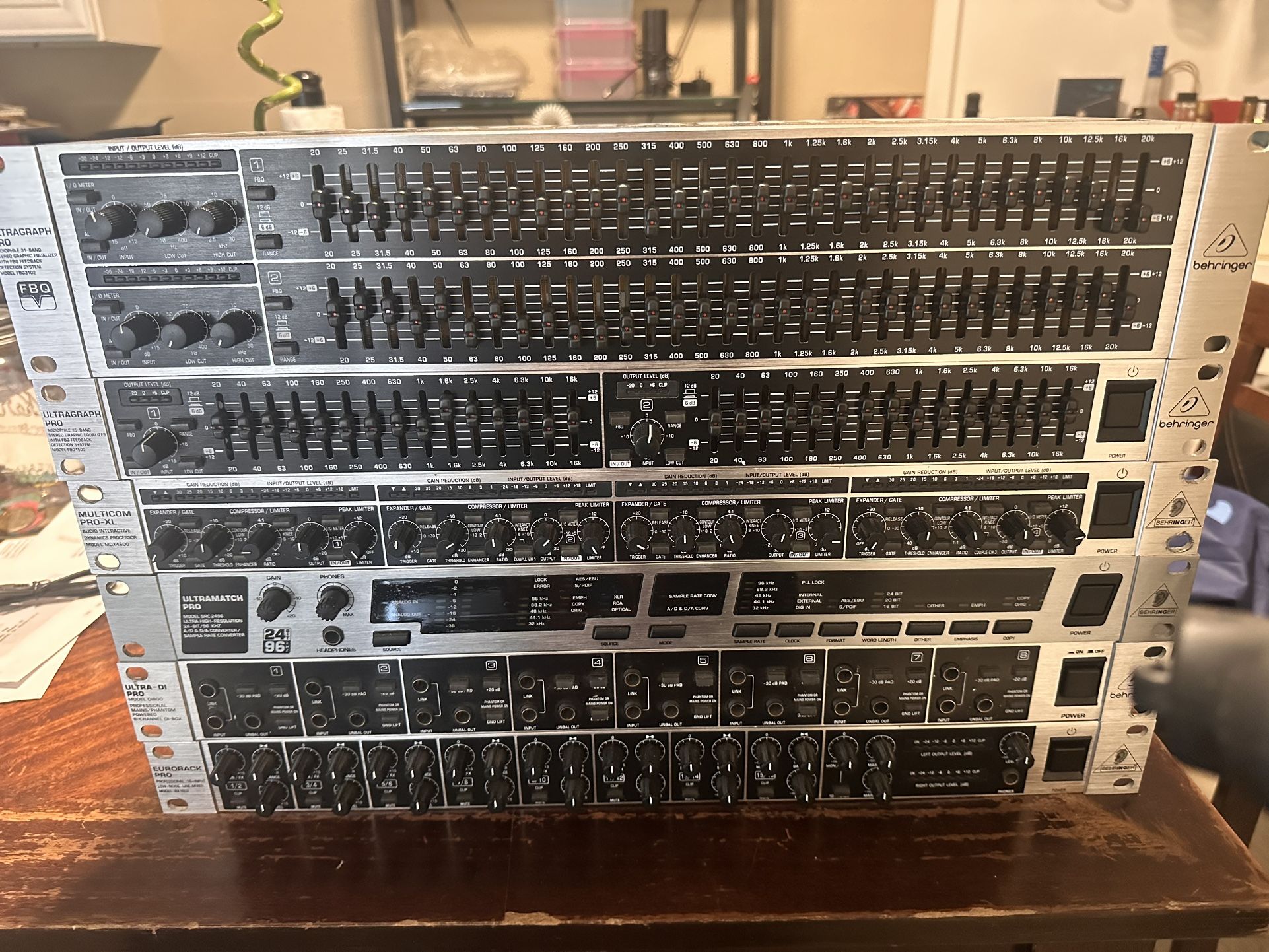 Behringer Rack Gear – EQs, Compressor, DI, Converter, Mixer – Priced Individually