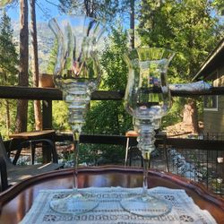 Large Crystal Candle Holders 20$